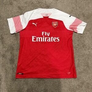 Puma Arsenal FC Authentic Licensed Soccer Jersey Men XL Red White Fly Emirates